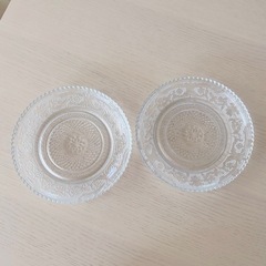 雑貨屋さん ガラスの小皿 2枚セット