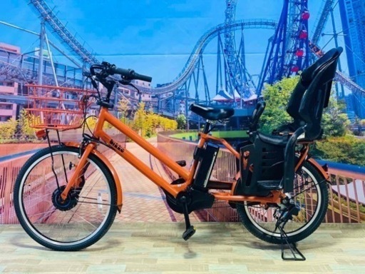 ❷ 4733子供乗せ電動自転車ブリヂストン新品22/20インチ良好バッテリー