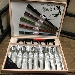新品未使用品　桂由美　カトラリーセット　箸　スプーン　フォーク