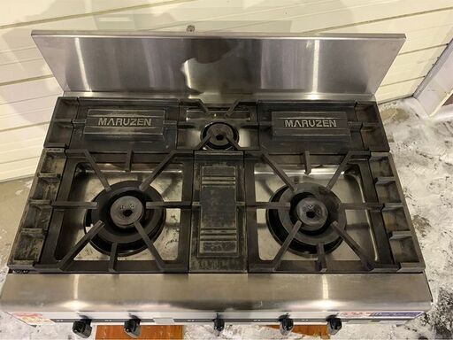 キッチン マルゼン 3口ガスレンジ MGTX-096E LPガス (J1176kxxY)