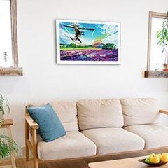 【絵画・版画】「花畑と夢の飛行艇」オリジナル版画