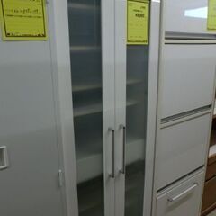 ジモティ来店特価!!!　2枚扉食器棚　ホワイト　　J-0152