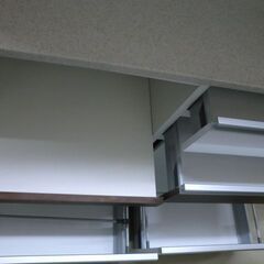 ジモティ来店特価!!! カップボード ホワイト×ブラウン J-0153