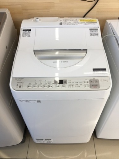 HJ220  【中古】 SHARP  洗濯機5.5kg ES-TX5C-S