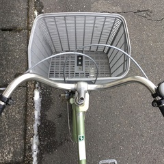 ＜整備・良品＞マルイシ・三輪自転車 グリーン・前後輪タイヤ新品交換、ワイヤーなど多数新品交換・前輪錠 スイングタイプ 前輪パーキングブレーキ機構・洗車済でピカピカ♪不要自転車無料引取り有 