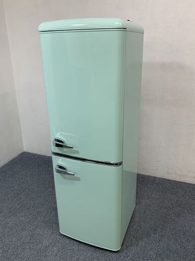 アイリスオーヤマ/IRIS OHYAMA  2ドア冷凍冷蔵庫 レトロ 130L PRR-142D ライトグリーン おしゃれ 2022年製 中古家電 店頭引取歓迎 R6830)
