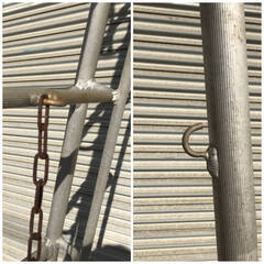 🔷🔶🔷FI16/8　アルミ 梯子 ハシゴ 三脚 脚立 全長250cm ★直接引き取り限定★ 剪定 はしご 足場 高所作業 造園 電工 大工 作業工具 建築 ②🔷🔶🔷