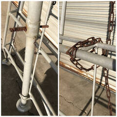 🔷🔶🔷FI16/8　アルミ 梯子 ハシゴ 三脚 脚立 全長250cm ★直接引き取り限定★ 剪定 はしご 足場 高所作業 造園 電工 大工 作業工具 建築 ②🔷🔶🔷