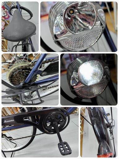 J051★ベルとカギ欠品★普通自転車★Menamu★6段変速★LEDオート★26インチ