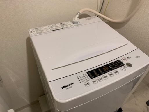 2022年製品　Hisenseハイセンス　4.5kg洗濯機