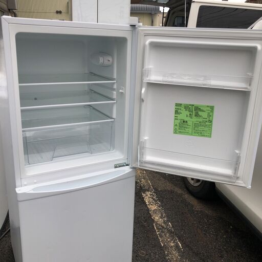 IRIS OHYAMA 2ドア冷凍冷蔵庫 IRSD-14A-W 142L 2021年製○E013M045 