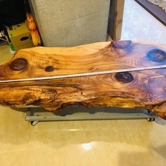 決まりました！杉板テーブル。訳ありです