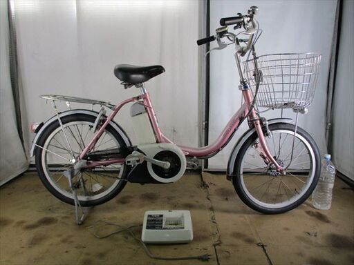 C483★整備済み　中古電動自転車★ブリジストン　アシスタ【20インチ　ピンク　4ah】