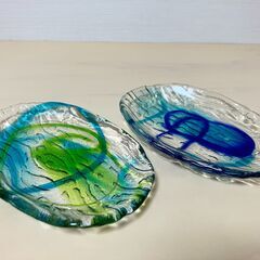 琉球ガラスの小皿　2枚