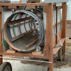 ドラム式電動土ふるい機（自作）