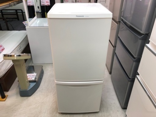 【リサイクルサービス八光　田上店　安心の3か月保証　配達・設置OK】パナソニック Panasonic NR-B14BW-W [冷蔵庫 138L 右開き 2ドア マットバニラホワイト]