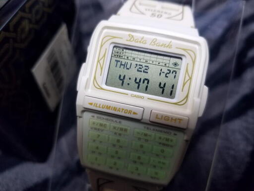 電位交換済み 【 稲妻イルミ 】 希少 CASIO/カシオ DATABANK/データバンク DBC-63PS-7AT 箱付 腕時計