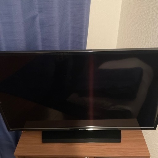 中古テレビ、テレビ台、録画機、アンテナケーブルセット