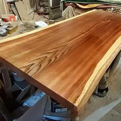 高級　杉　特大　銘木　ダイニング　テーブル