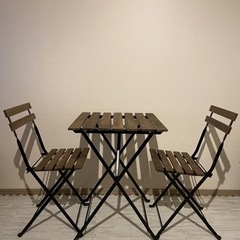 IKEA テルノー　ガーデンテーブル&イス2脚