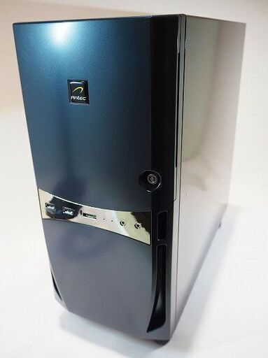 【苫小牧バナナ】ジャンク品 Antec 自作デスクトップPC i5 2400 3.10GHz メモリ8GB SSD256GB windows10Home キャスター付き 現状渡し♪