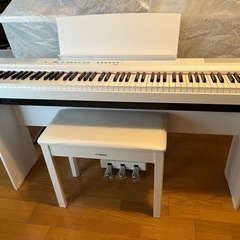 【電子ピアノ】YAMAHA p-125WH、専用スタンド、ペダル...