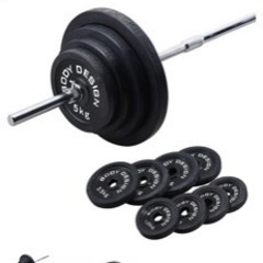 マルチベンチプレス、ラバーバーベルセット100キロ(ボディデザイン)