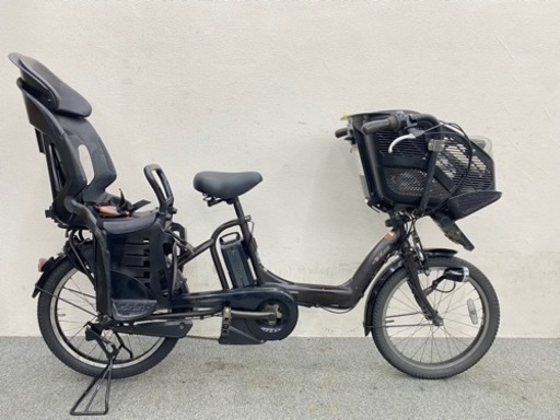 お買い得品　3人乗り電動自転車　ヤマハパスキッス　20インチ　子供乗せシート付き　人気な車種