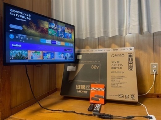 予定者決 32V 液晶テレビ 2021年製FIRE TVstick(3G)付き　Wﾁｭｰﾅｰ 外付HDD録画対応