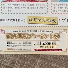 スタジオマリオ　15290円分撮影券