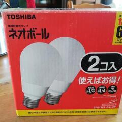 値下げ『一応新品』TOSHIBA電球形蛍光ランプ ネオボール2個入り