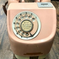 【レトロ】公衆電話　ピンク　