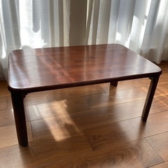 【取引完了】②【無料】ローテーブル　机　座卓　ブラウン　木製