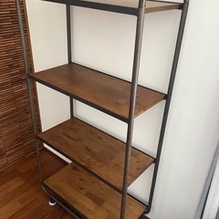 アイアンラック4段 メタルシェルフ 棚 収納 ヴィンテージ