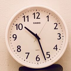 【交渉中】壁掛時計 CASIO 直径約25.5cm クォーツ時計...
