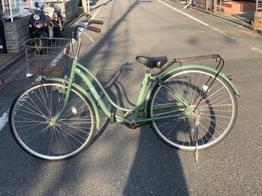 自転車　26インチ　グリーン