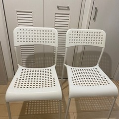 【ネット決済】IKEA イケア　白い椅子　ホワイトチェア　2脚