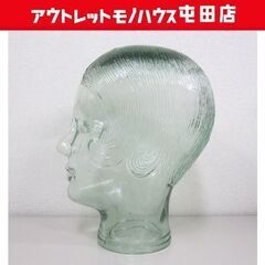 スペイン製 ヘッド 女性形 ヴィンテージガラス製 シールあり 髪ありショートヘア 店舗什器 マネキン スタンド ディスプレイ 札幌市 スペイン製 ヘッド 女性形 ヴィンテージガラス製 シールあり 髪あり