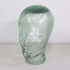 スペイン製 ヘッド 女性形 ヴィンテージガラス製 シールあり 髪ありショートヘア 店舗什器 マネキン スタンド ディスプレイ 札幌市