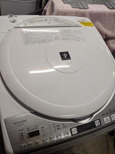 SHARP シャープ ES-TX8D-W 縦型洗濯乾燥機 ホワイト系 [洗濯8.0kg /乾燥4.5kg /ヒーター乾燥(排気タイプ) /上開き] 2019年製