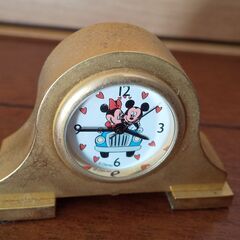 ディズニー　ミッキーミニーのミニ置き時計　電池切れ　差し上げます