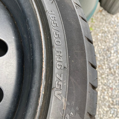 糸島 16インチ6J てっちん4本 タイヤバリ目 軽ツライチ