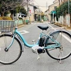 ヤマハ　電動自転車　26インチ　バッテリー　8.7Ah 青