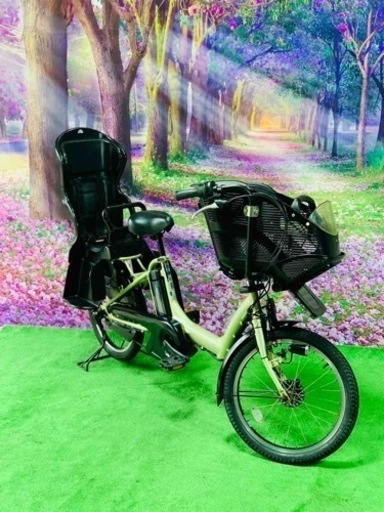 ❻ 4656子供乗せ電動自転車ヤマハ3人乗り新品20インチ良好バッテリー