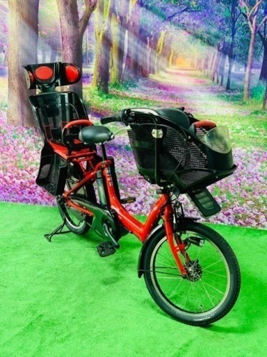 ❻ 4658子供乗せ電動自転車ヤマハ3人乗り新品20インチ良好バッテリー