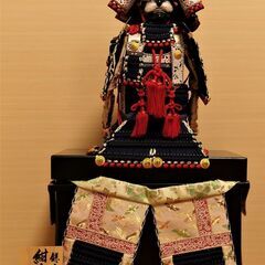五月人形　鎌倉時代　紺色威大鎧 鎧飾り 力石甲人作