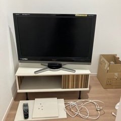 37インチテレビ、テレビ台セットで差し上げます