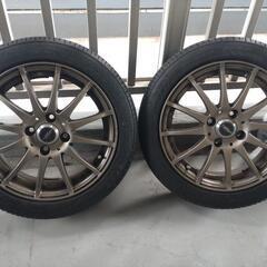 熊本市内 取りに来られる方のみ クロススピード15インチ 5.5j +43 バリ溝