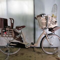 C495★\\29800★ 整備済み　中古3人乗り自転車 BS　アンジェリーノ　前後子乗せ付き【F22R26インチ 】 (*^▽^*)