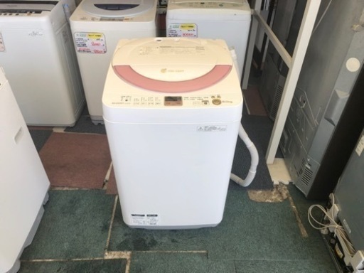 【リサイクルサービス八光】2013年製　シャープ  洗濯機(6.0kg) ピンク系ES-GE60N-P